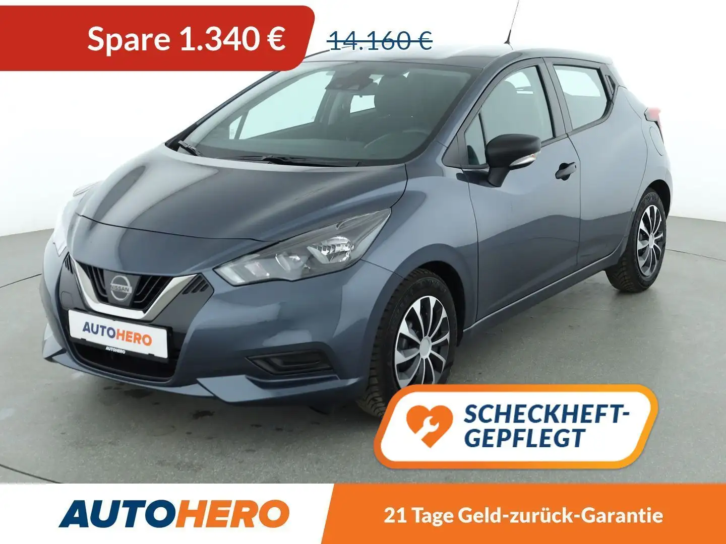 Nissan Micra 1.0 IG-T Visia Plus *LIMITER*START/STOP*KLIMA* Grau - 1