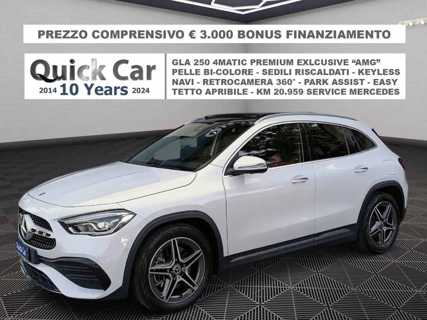 Mercedes-Benz GLA 250 Premium EXCLUSIVE AMG 4M,TETTO,4 SERVICE MERCEDES! Blanc - 1