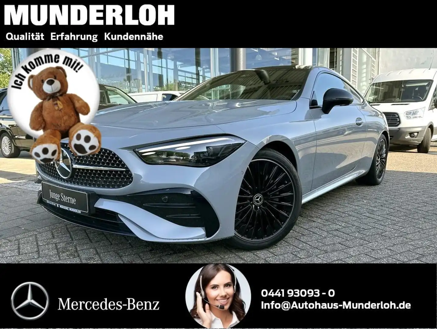 Mercedes-Benz CLE 300 4MATIC Coupé AMG Line+PANORAMA+BURMESTER Gris - 2