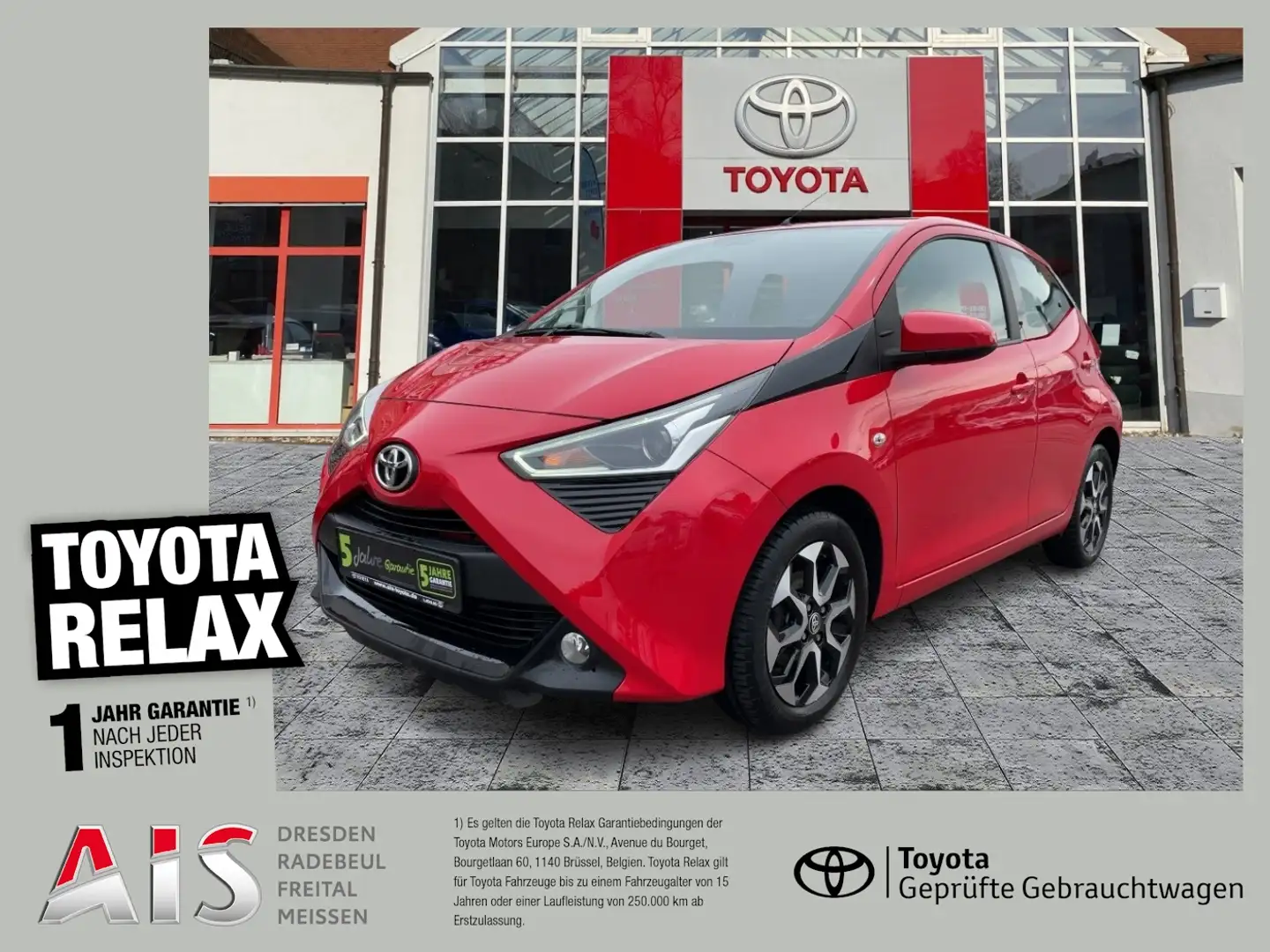 Toyota Aygo 1.0 x-play club Rückfahrkamera Rot - 1