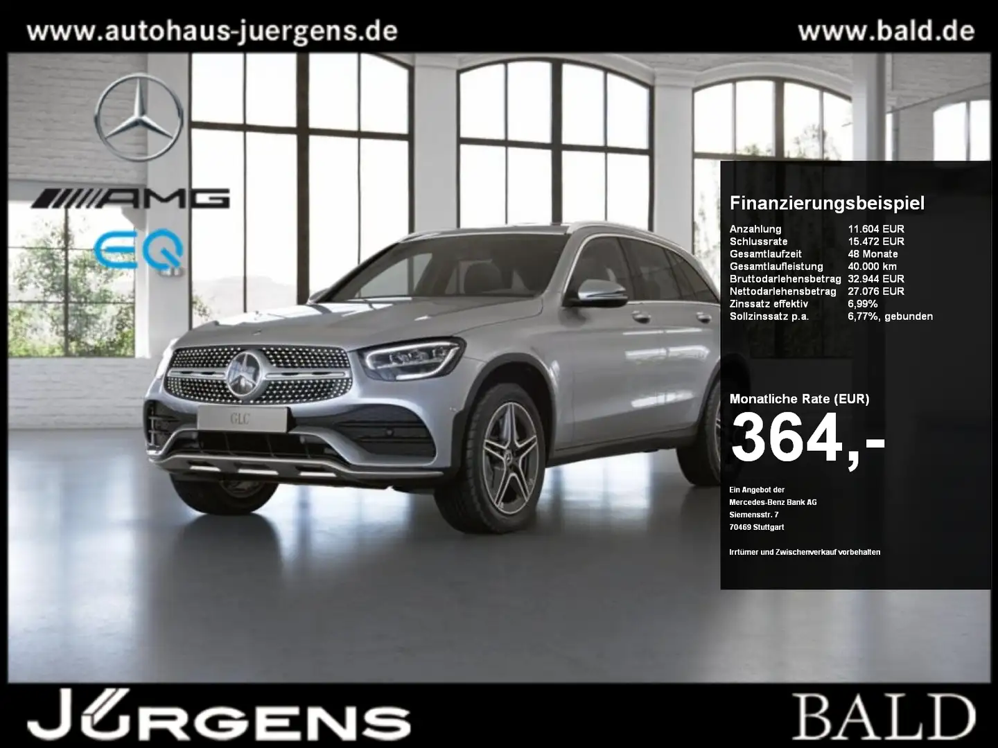 Mercedes-Benz GLC 300 de 4M AMG/LED/AHK/Memo/Cam/DAB/Easy/19" Zilver - 1