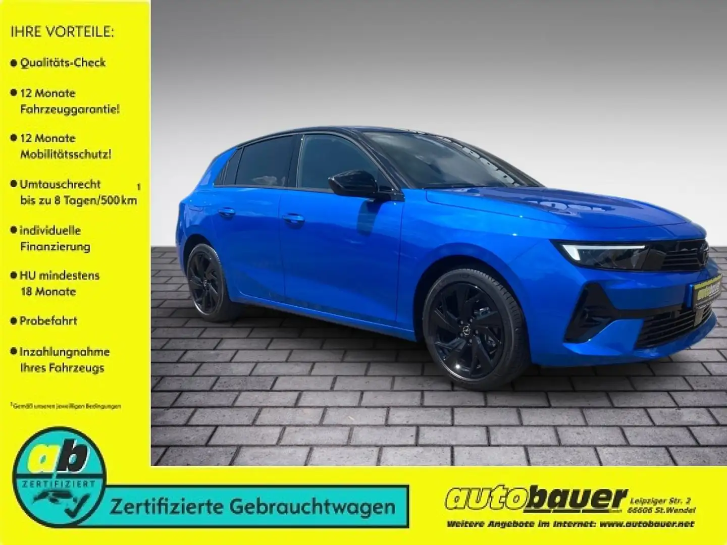 Opel Astra GS Line Blau - 1