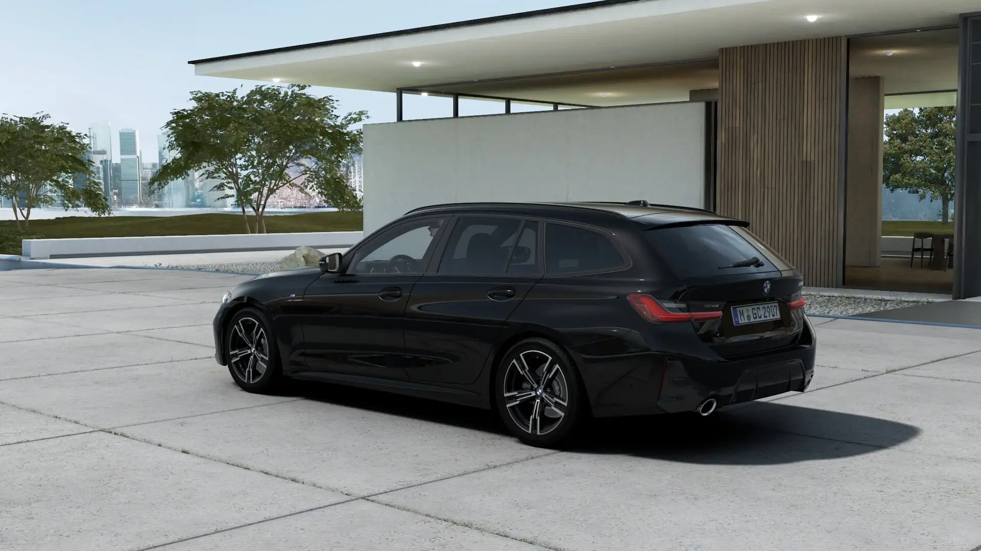 BMW 318 318d 48V Touring Msport Nero - 2