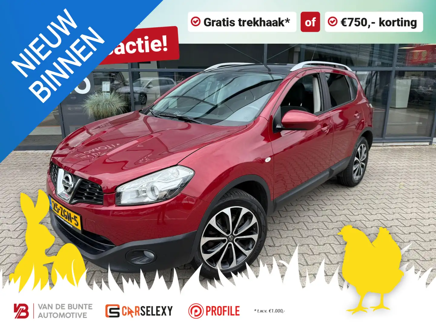 Nissan Qashqai 1.6 Connect Edition *Panoramadak & Trekhaak* Rosso - 1