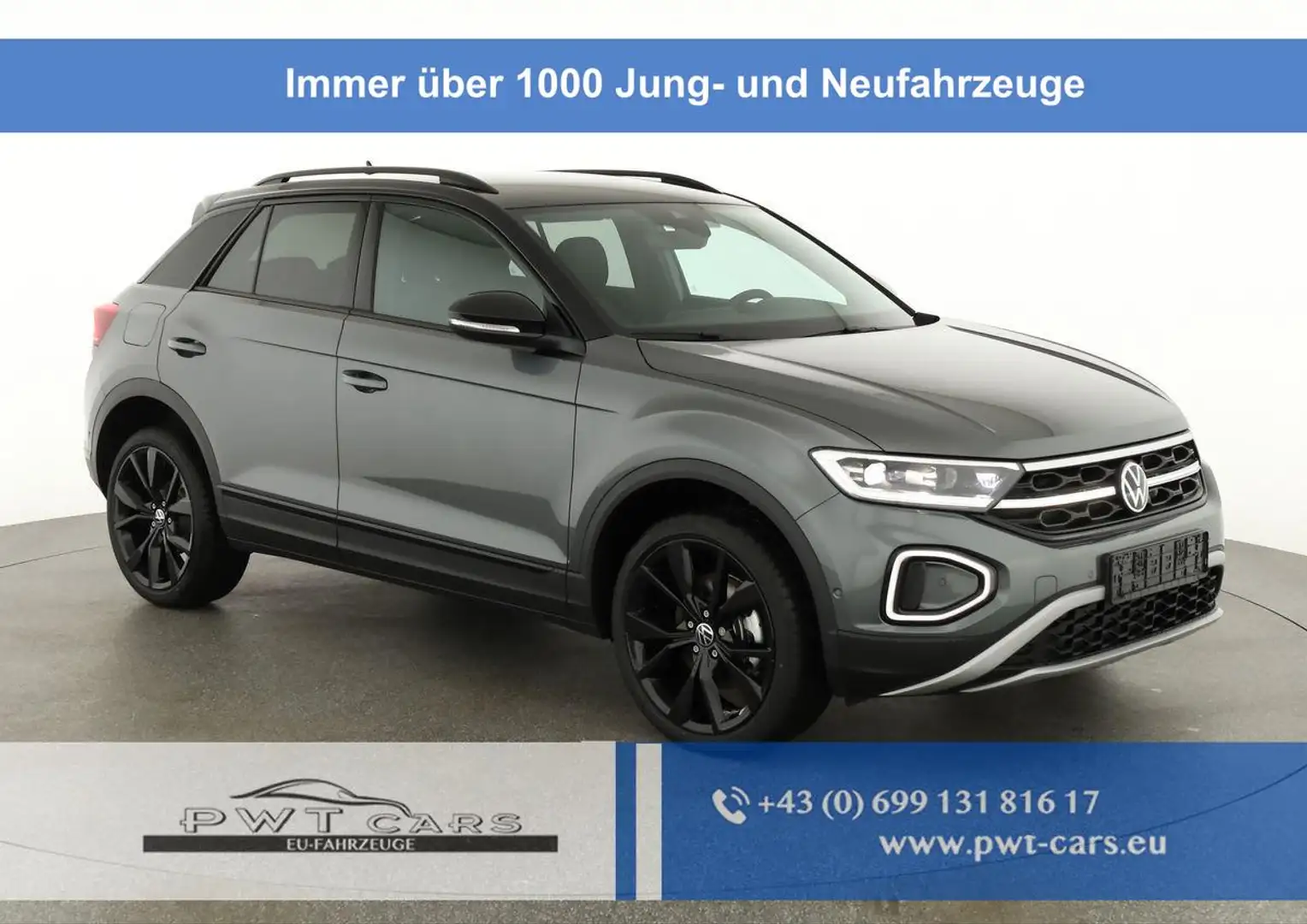 Volkswagen T-Roc Style 1.5 TSI DSG Black Style, AHK, IQ.Light, 1... Grau - 1