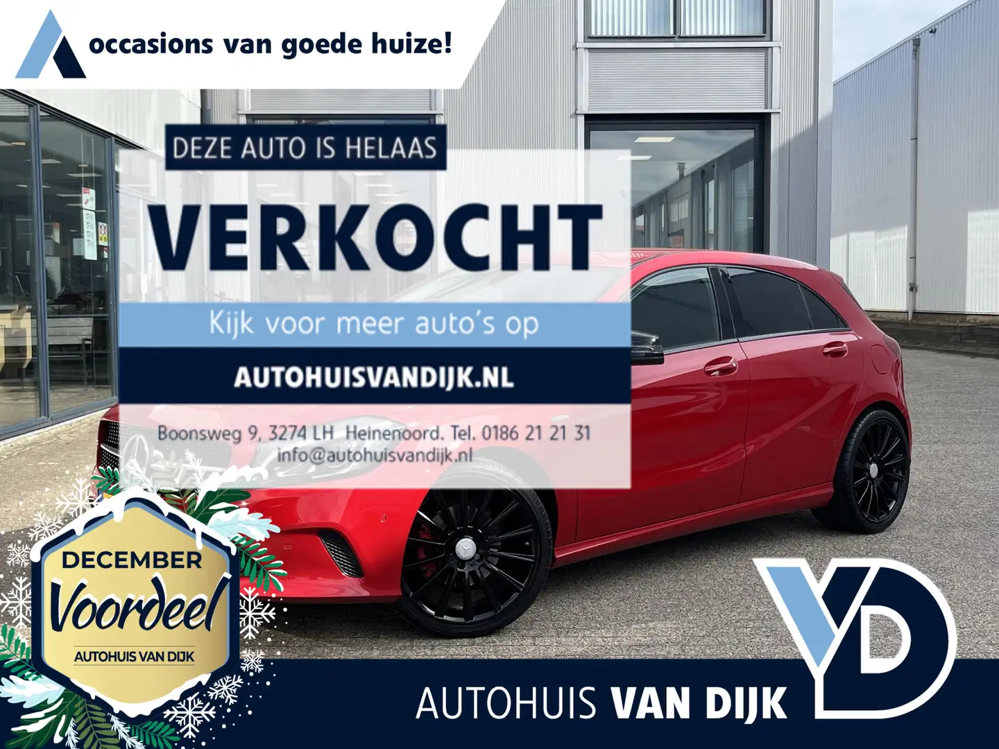 Mercedes-Benz A 160 Ambition | NL Auto/Navi/PDC V+A/Airco/Cruise/19-in Rojo - 1