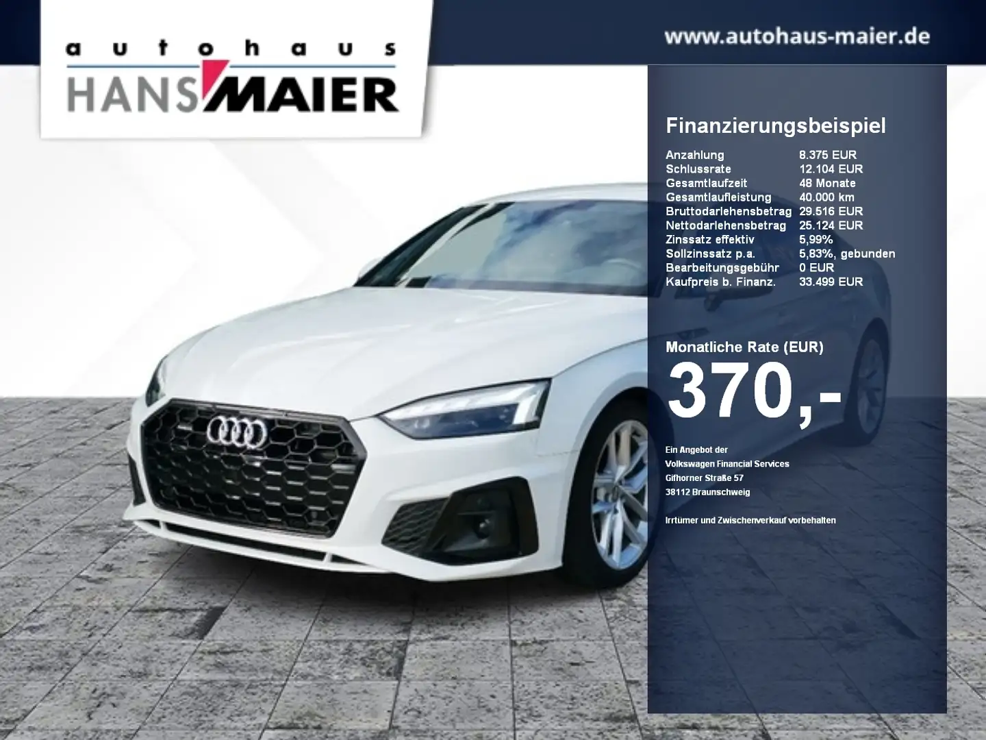 Audi A5 Sportback TDI quattro S line Wit - 1
