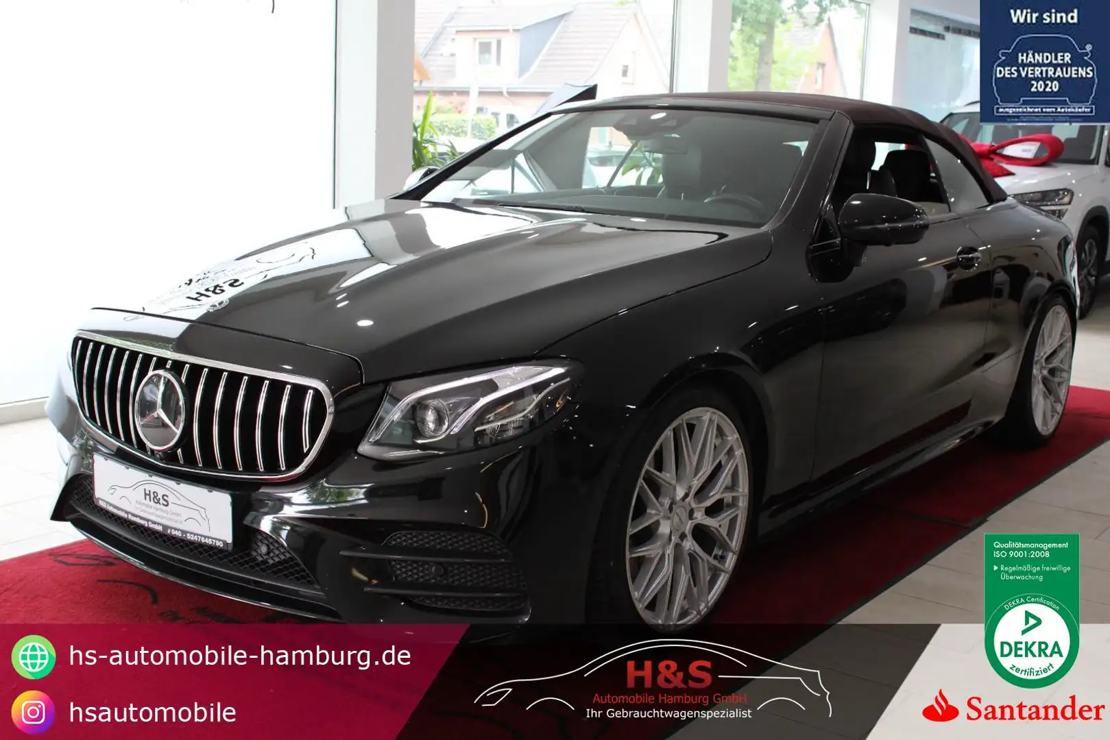 Mercedes-Benz E 450 4Matic CABRIO AMG-LINE *MEMORY/BURMESTER/LEDER* Schwarz - 1