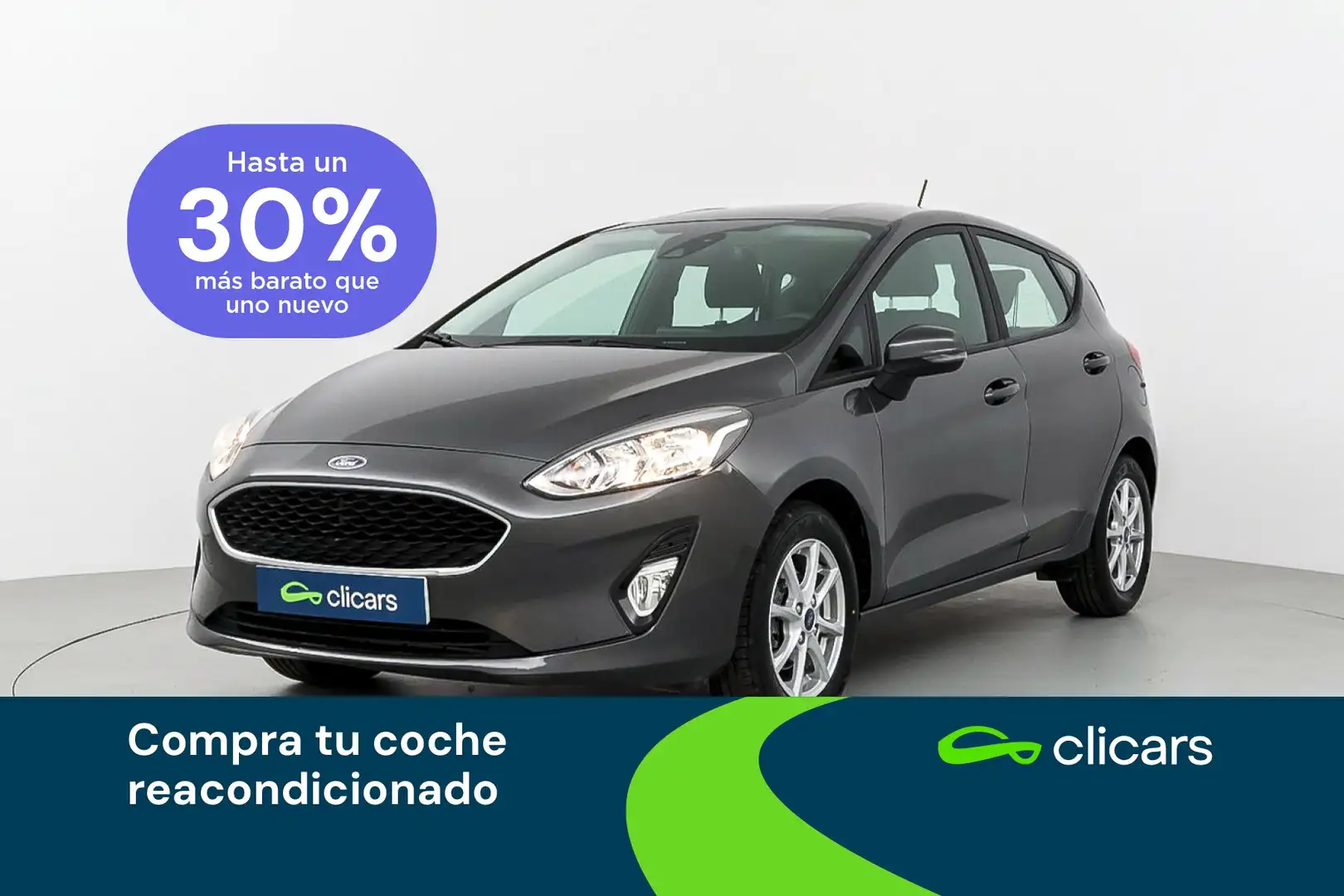Ford Fiesta 1.1 Ti-VCT Trend Gris - 1