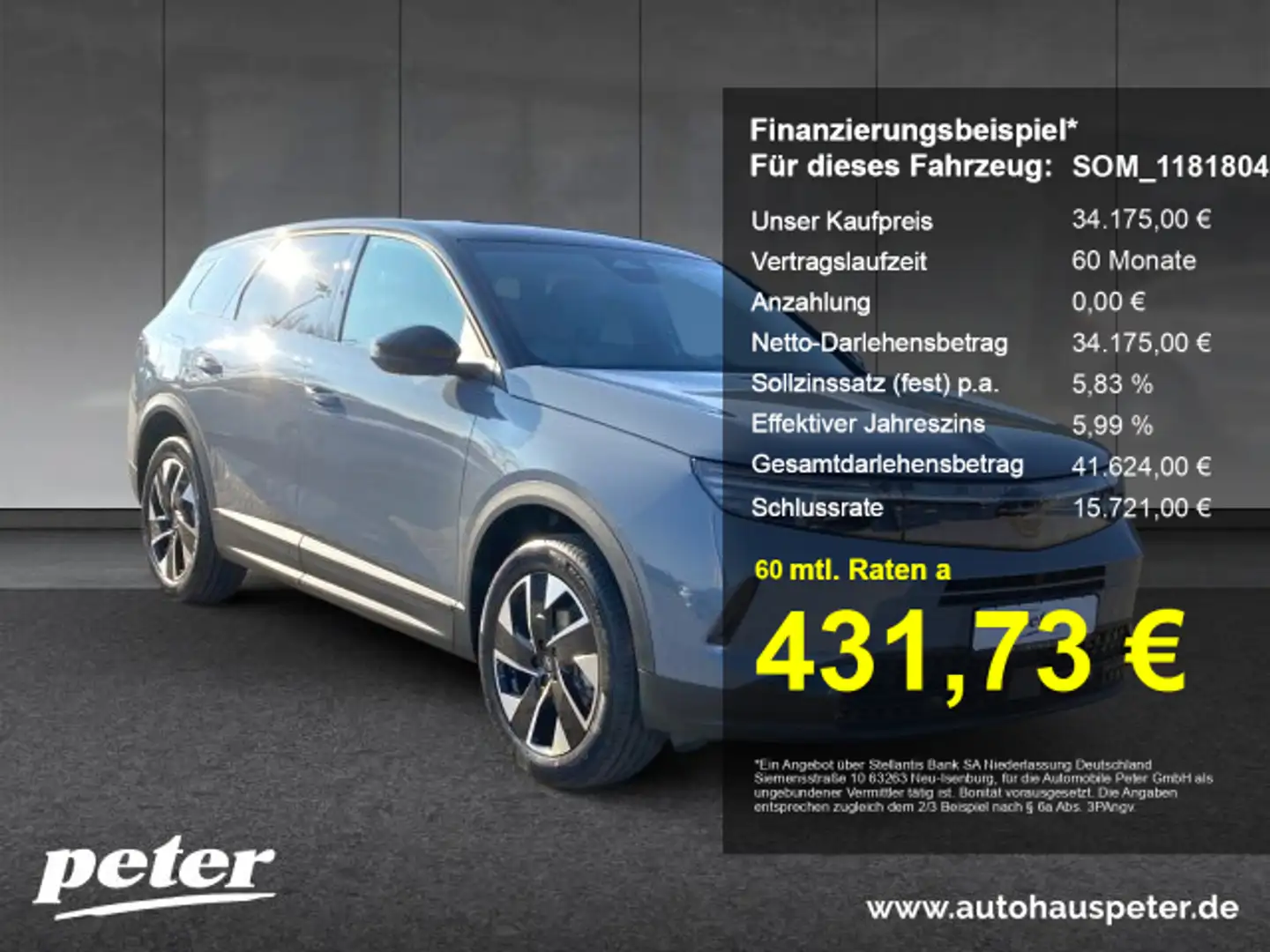 Opel Grandland Grandland GS 1.2 Mildhybrid (eDTC) LH SH EPH Verfü Gris - 1