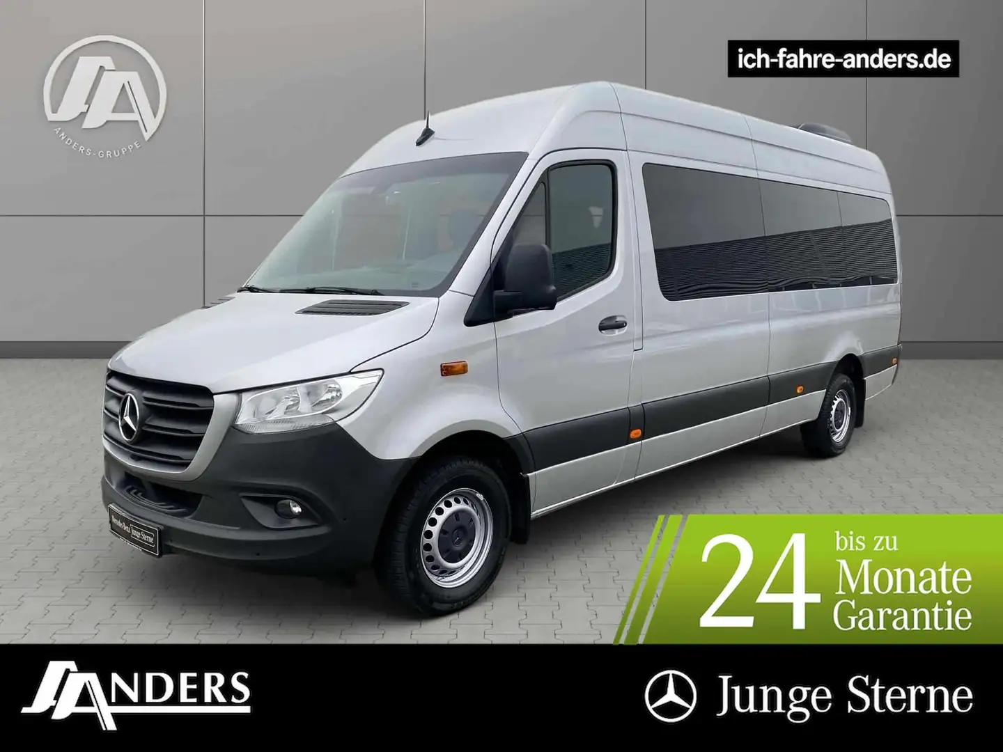 Mercedes-Benz Sprinter 317 Kombi L3H2 Dachklima*360°K*AHK*AUT* Silber - 1