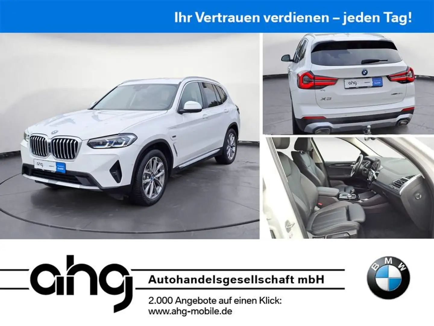 BMW X3 xDrive30e HuD AHK Laser HiFi 360° Weiß - 1