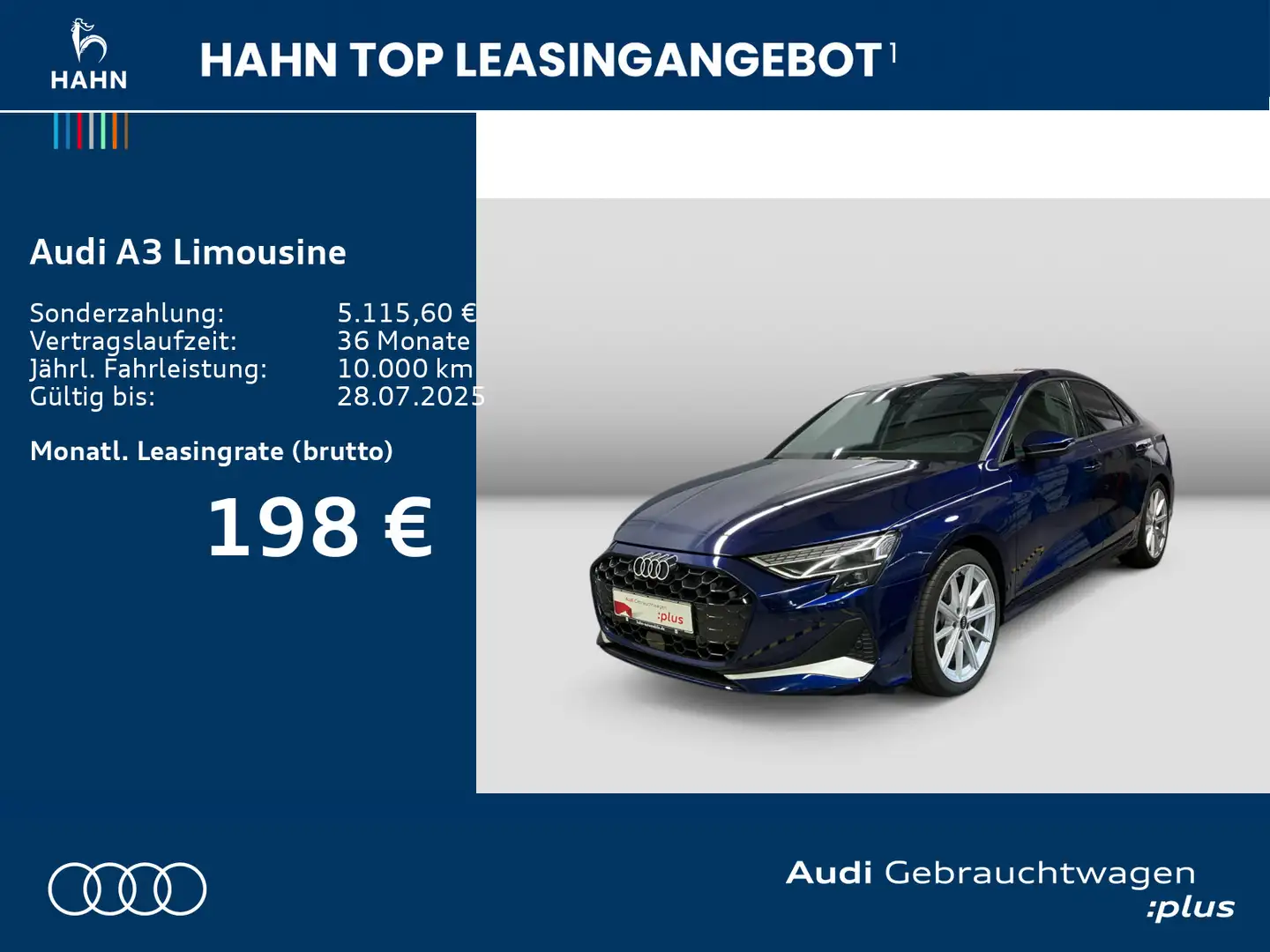 Audi A3 35 TFSI  advanced AHK Virtual Navi Blau - 2