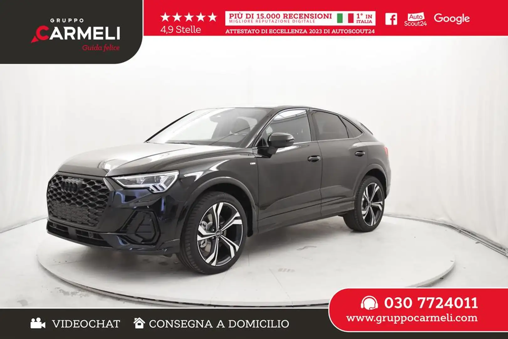 Audi Q3 Q3 Sportback 40 2.0 tdi S line edition quattro Nero - 1