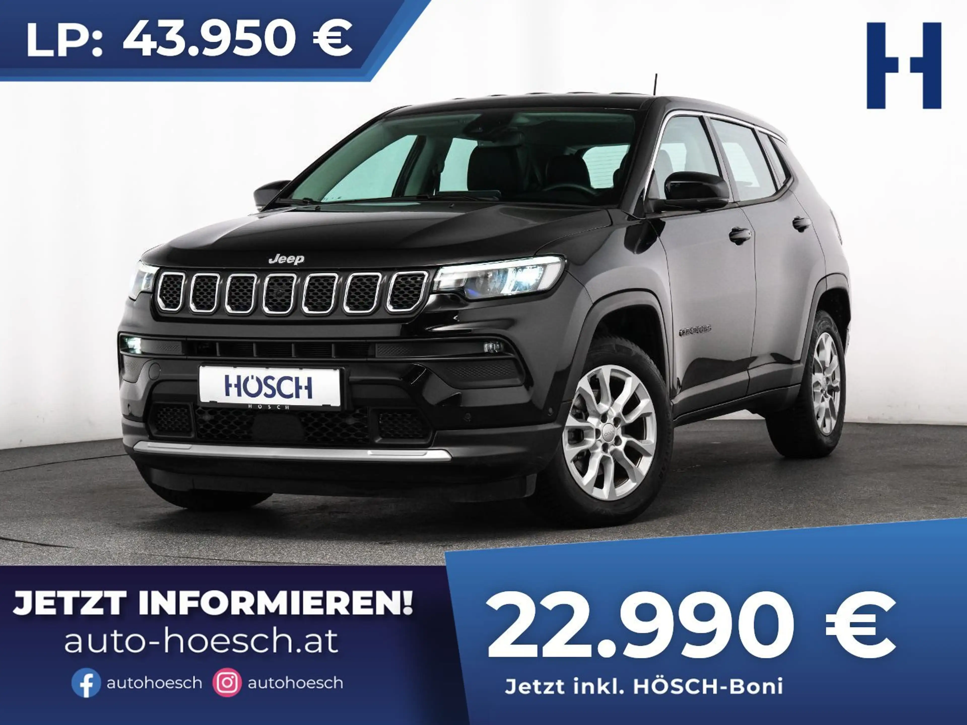 Jeep Compass T4 130 Aut. WINTER-PAKET LED 360° ACC WENIG KM
