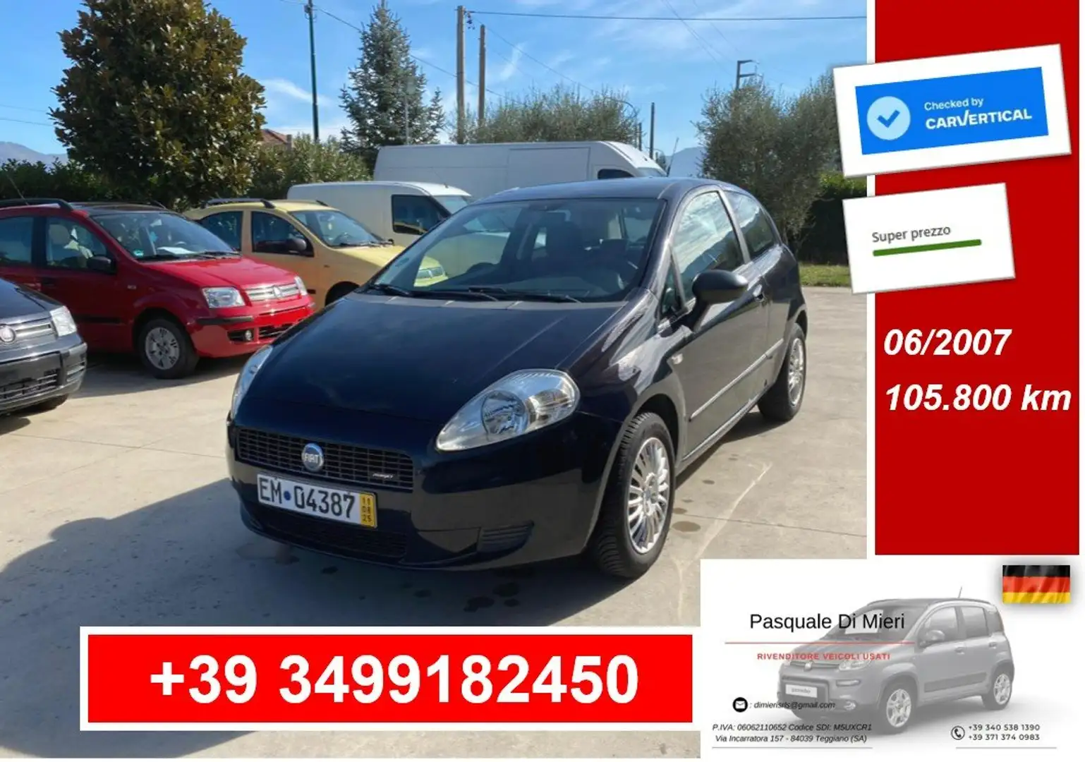 Fiat Grande Punto Grande Punto 3p 1.4 sjt 16v Dynamic 95cv Blu/Azzurro - 1