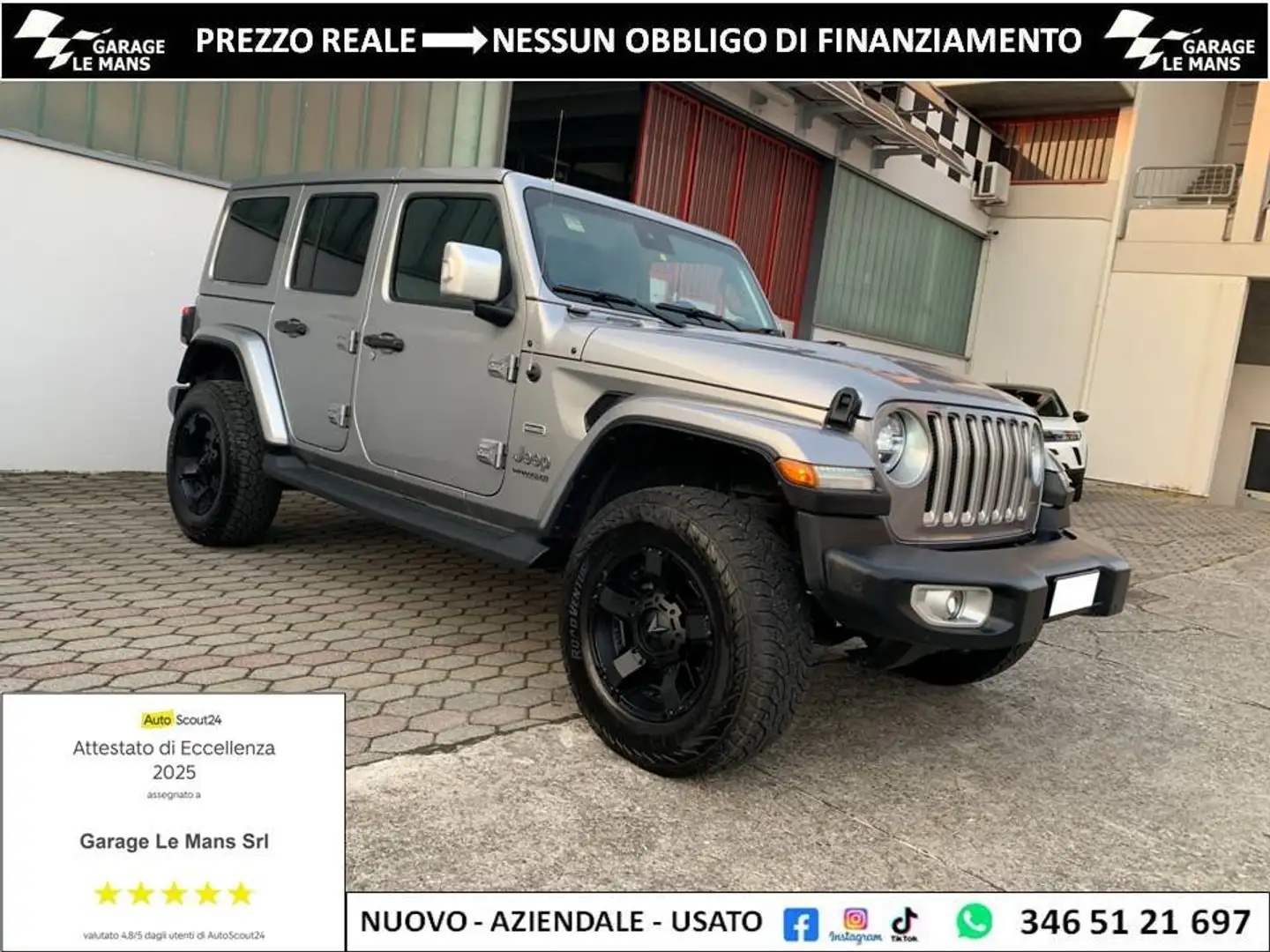 Jeep Wrangler UNLIMITED 2.2 MJT OVERLAND AUTO Grau - 1