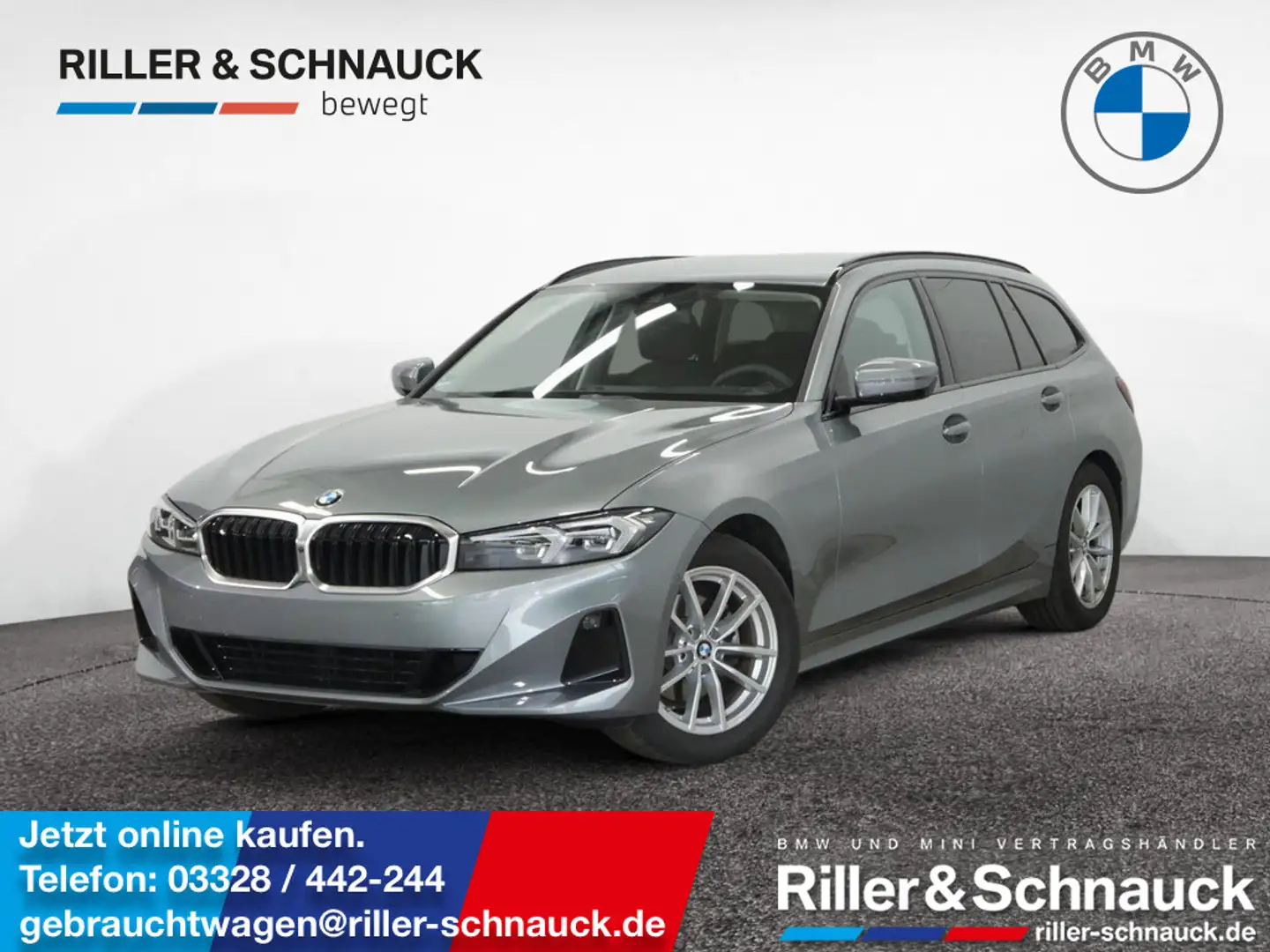 BMW 320 d Touring AHK+HUD+360°KAM+LED+SHZG Grau - 1