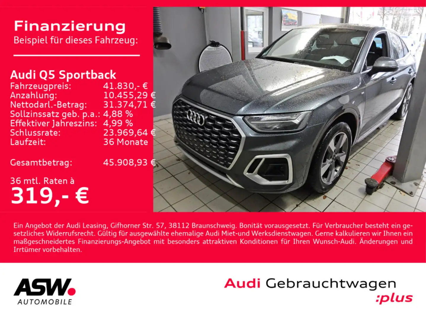 Audi Q5 S line 40TDI quattro 360° PANO AHK Grau - 1