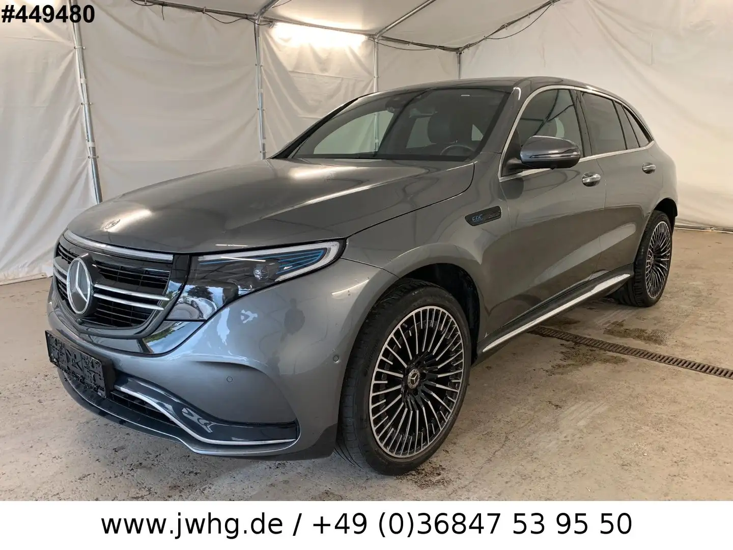 Mercedes-Benz EQC 400 400 4M 2x AMG LINE Multibeam 21" 360K Distr+ Šedá - 1