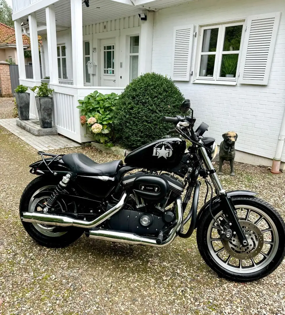 Harley-Davidson XL 883 R Sportster mit XL1200 Conversion Schwarz - 1