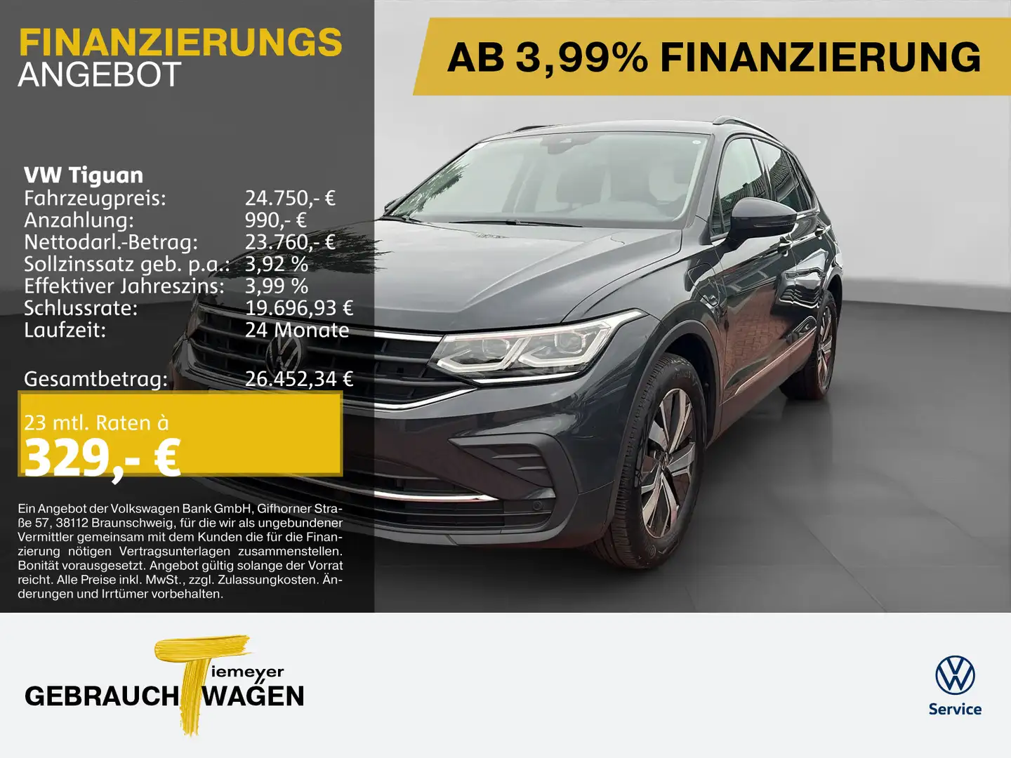 Volkswagen Tiguan eHybrid LIFE LM18 AHK IQ.LIGHT ERGO-SITZE Grau - 1