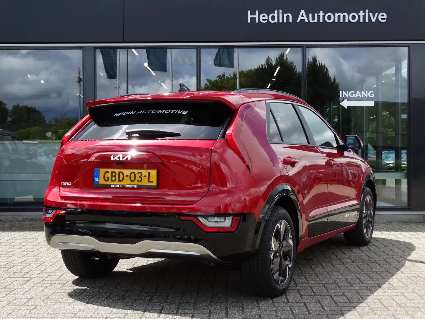 Kia e-Niro EV DynamicPlusLine 64.8 kWh | Open dak | Lederlook Červená - 2