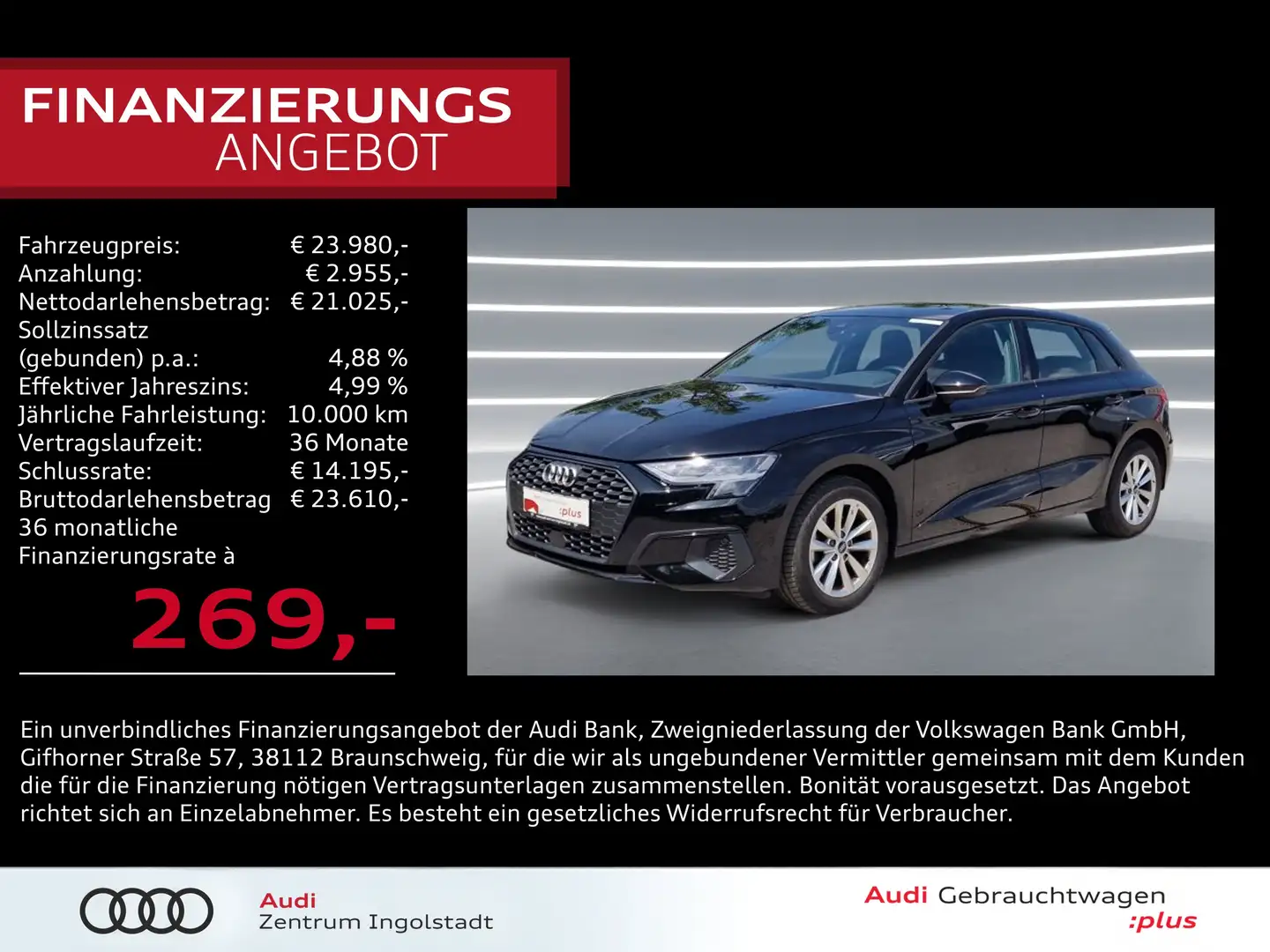 Audi A3 Sportback 30 g-tron S tronic AHK 2x PDC DAB Schwarz - 1