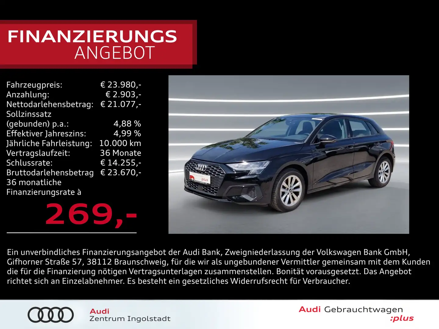 Audi A3 Sportback 30 g-tron S tronic AHK 2x PDC DAB Noir - 1