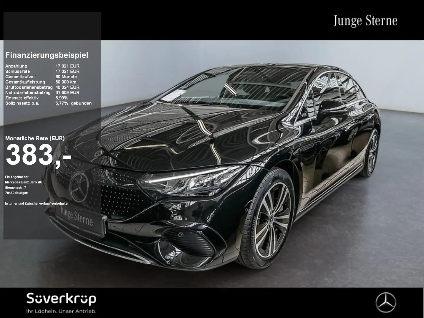 Mercedes-Benz EQE 300 , BURM SPUR AIRMATIC PANO STANDH KAMERA Negru - 1