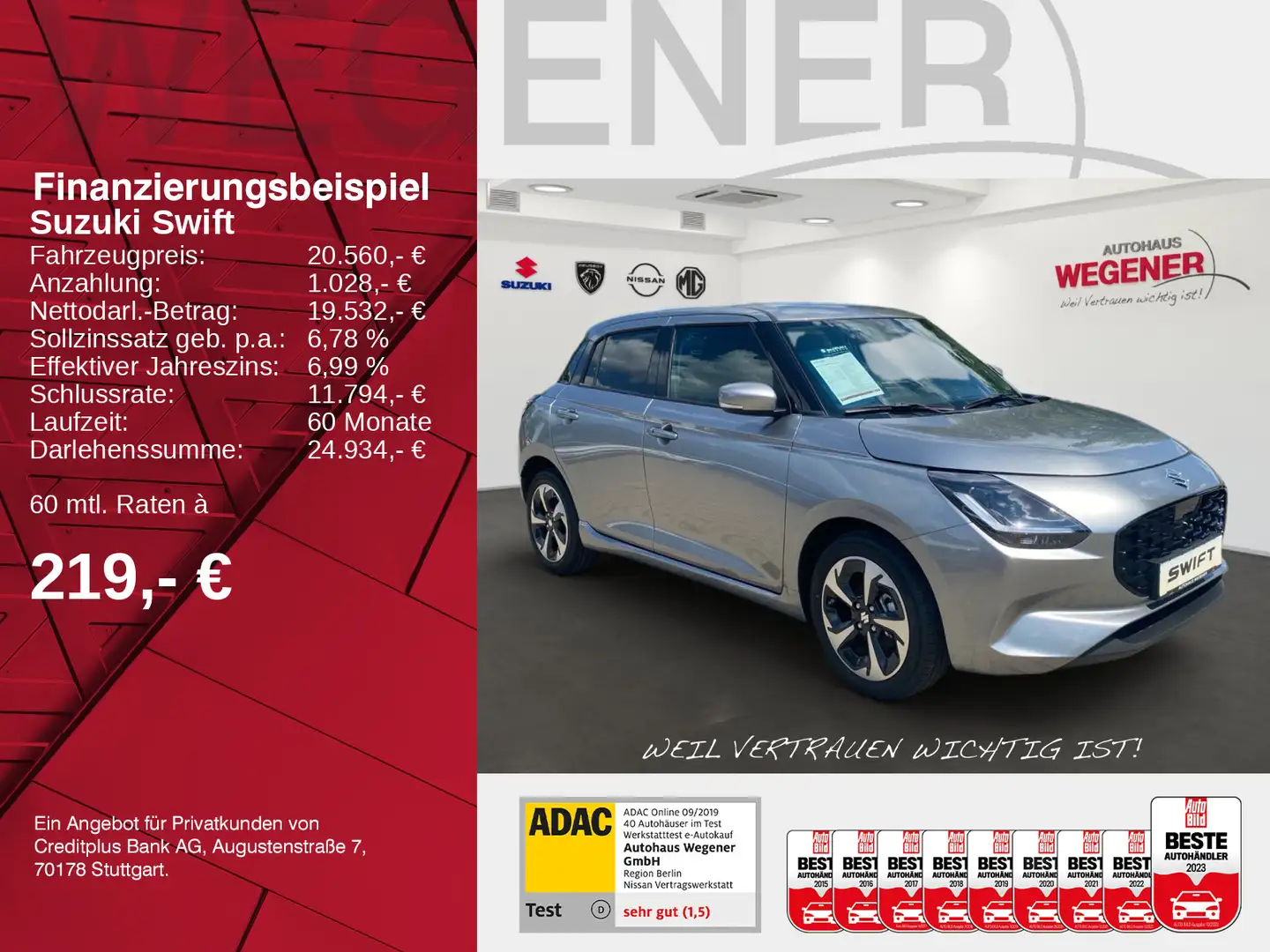 Suzuki Swift SWIFT COMFORT+ HYBRID Silber - 2