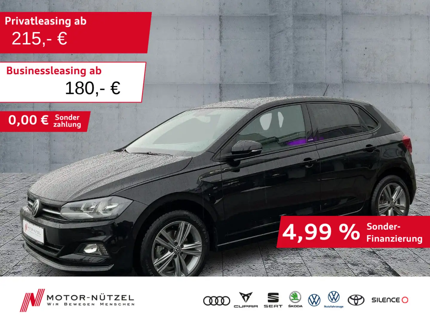 Volkswagen Polo 1.0 TSI UNITED NAVI+2xPDC+SHZ+LM+DAB+ Schwarz - 1
