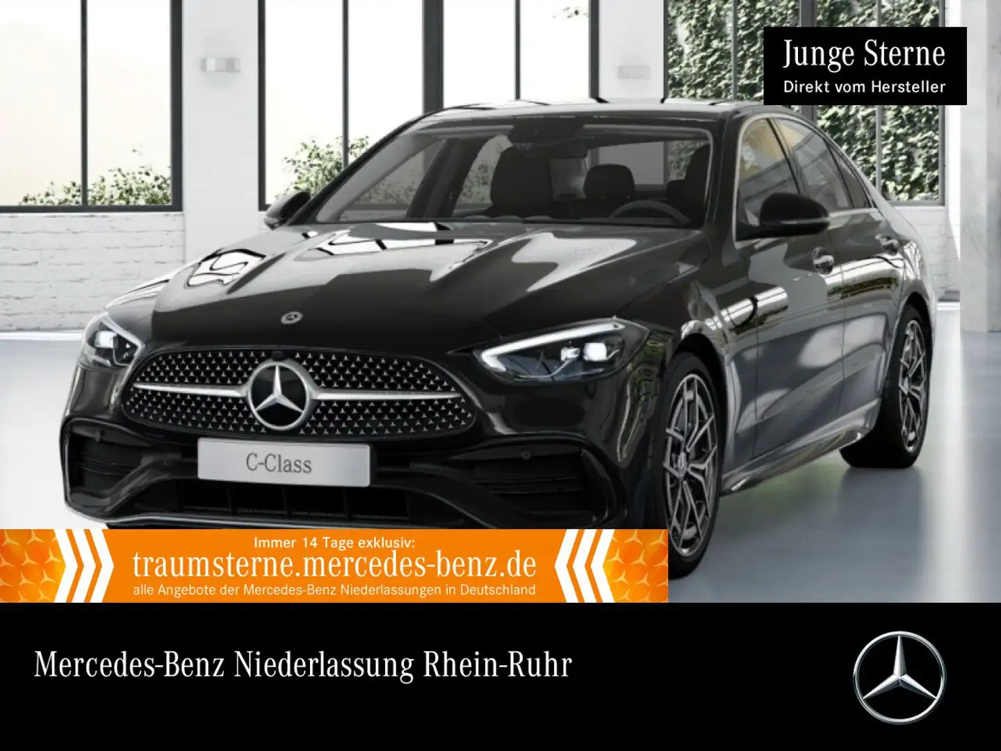 Mercedes-Benz C 200 d AMG+LED+KAMERA+TOTW+KEYLESS+9G Schwarz - 1