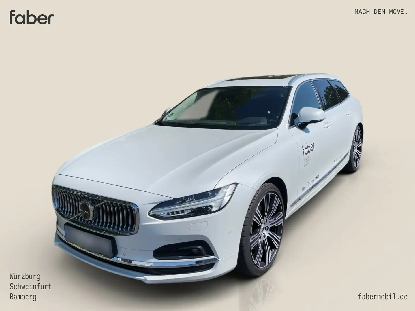 Volvo V90 B4 Diesel Ultimate Bright Weiß - 1