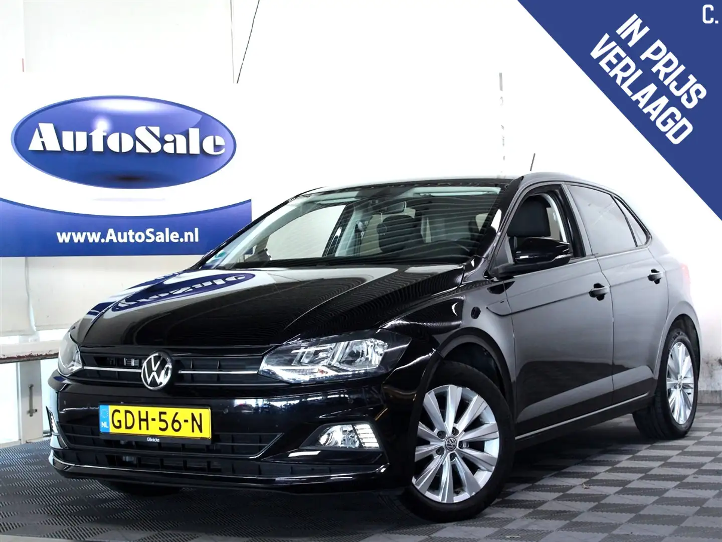 Volkswagen Polo 1.0 TSI Highline NAV BT PDC STOELVW CLIMA '18 Zwart - 1