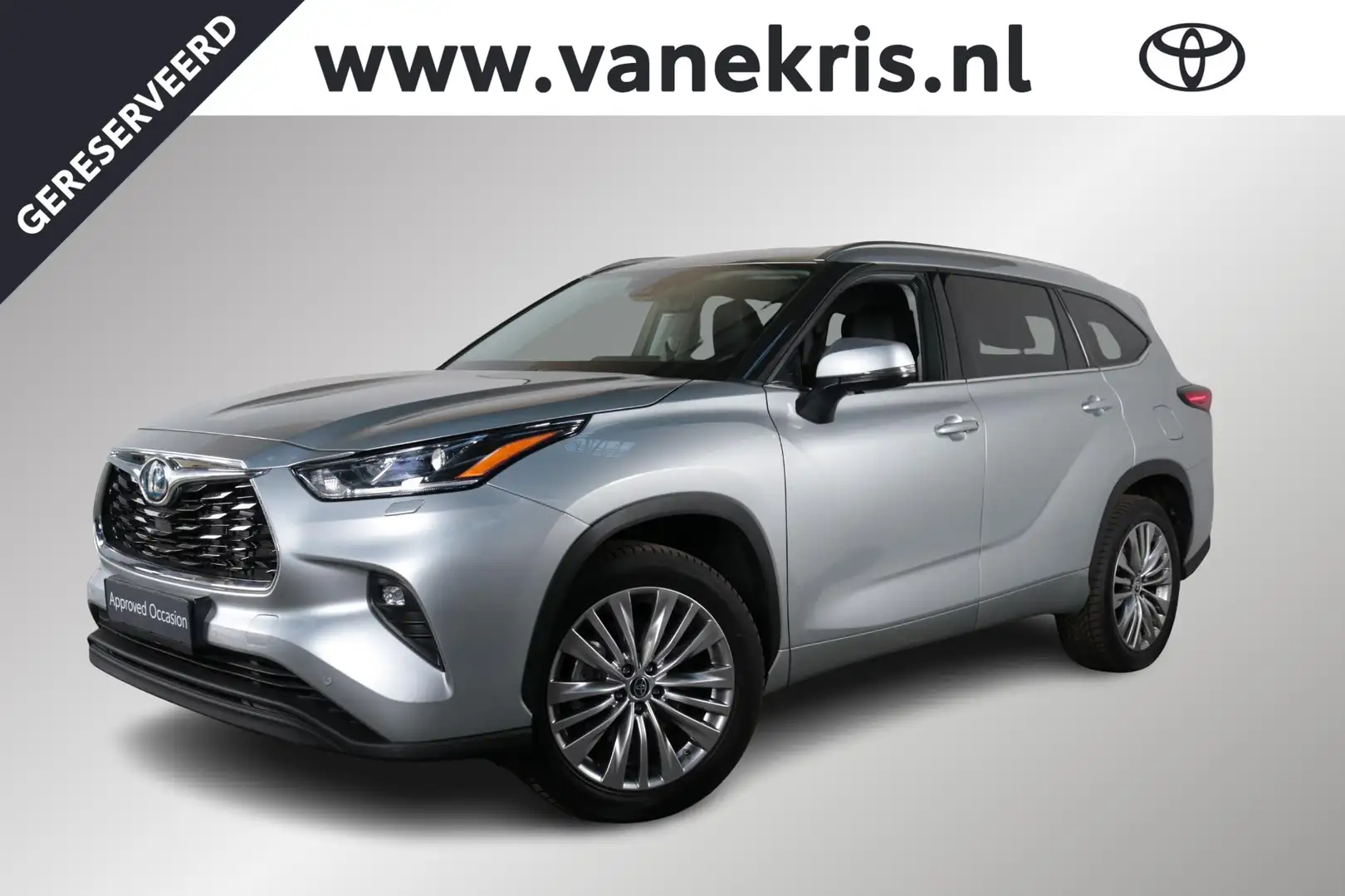 Toyota Highlander 2.5 AWD Hybrid Executive, 7 pers, Leder, Facelift Zilver - 1