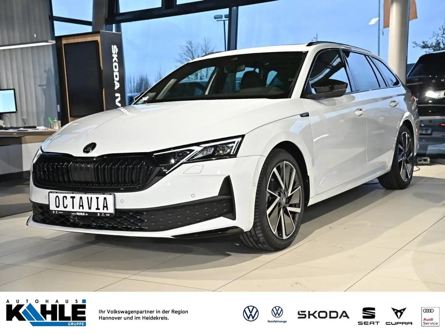 Skoda Octavia Combi 1.5 TSI DSG Sportline AHK/Matrix/HeadUp Weiß - 1