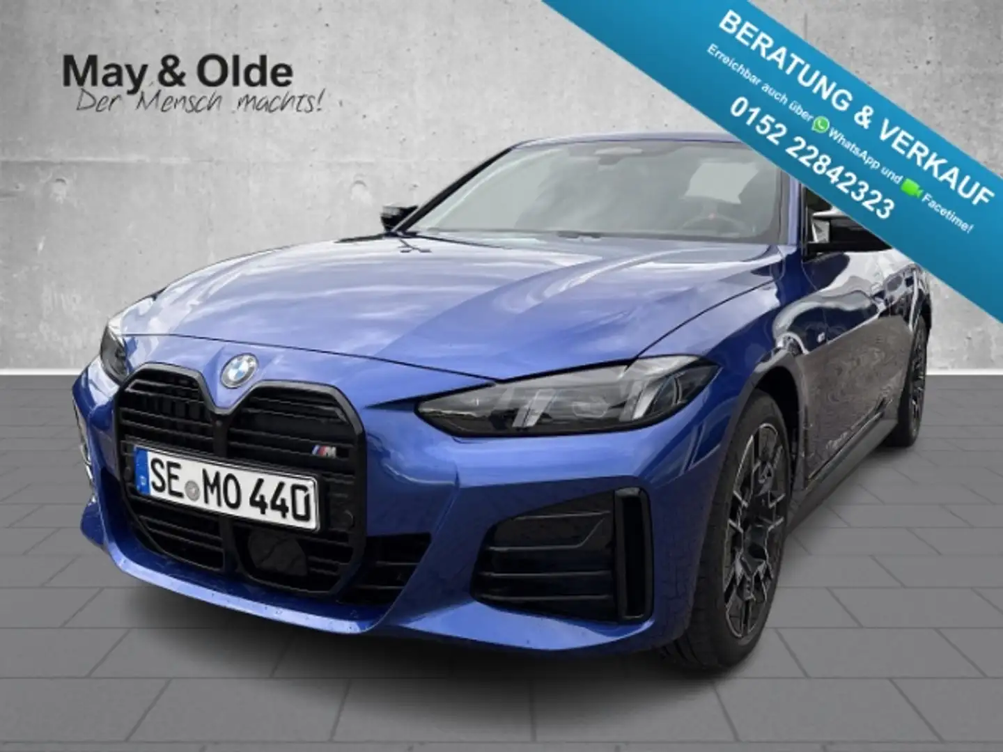 BMW 440 xDrive M-Sportpaket AHK Navi Memory Sitze 360 Grad Blau - 1