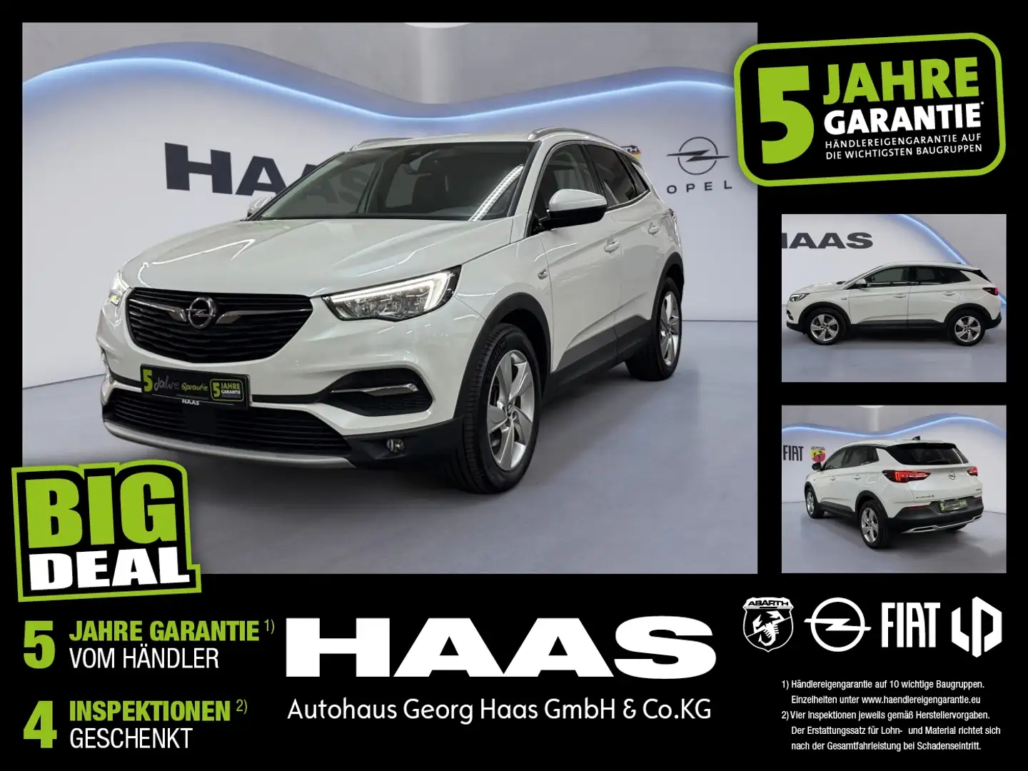 Opel Grandland 1.6  Plug-in Allrad Klimaautomatik Blanc - 1