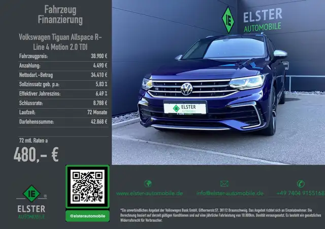 Volkswagen Tiguan Allspace R Line 4Mo, Navi,Kam,Temp,360°Ka