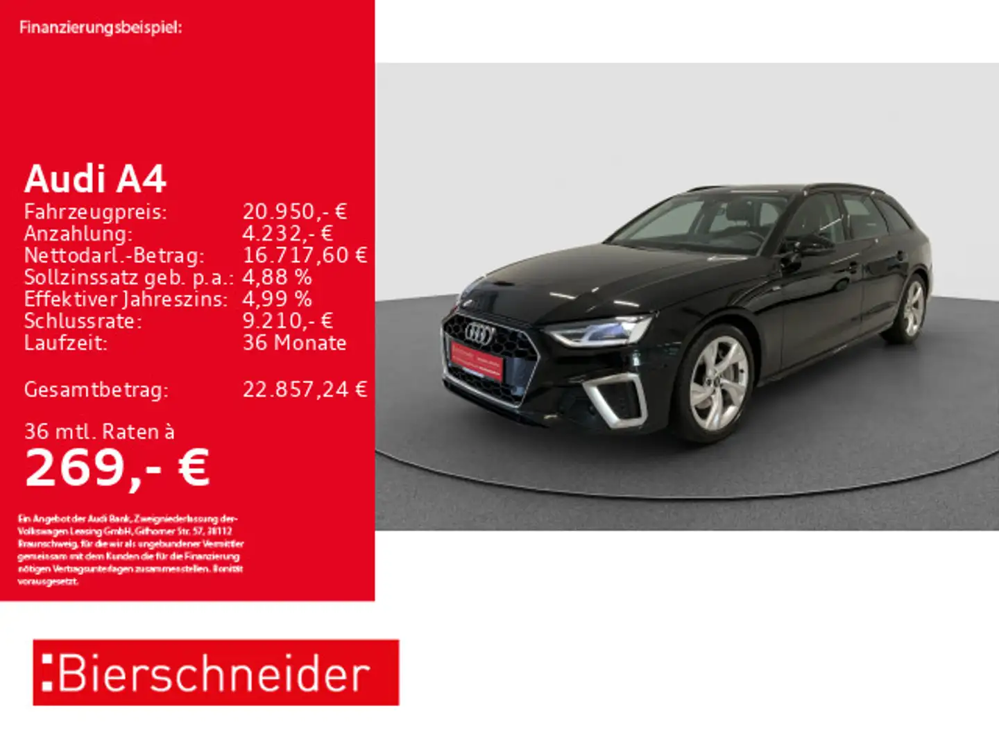 Audi A4 Av 40 TDI S-Line HuD B&O CAM NAVI Fekete - 1