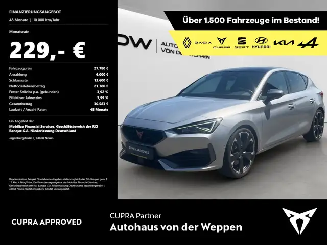 Cupra Leon VZ 2.0 TSI beats,SHZ,Full Link Klima Navi