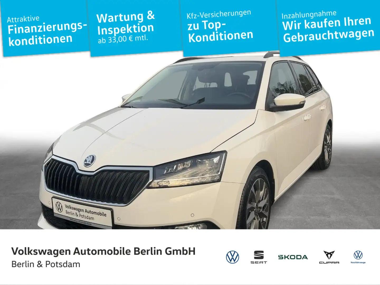 Skoda Fabia Combi 1.0TSI NAVI PDC SHZ CARPLAY Blanc - 1