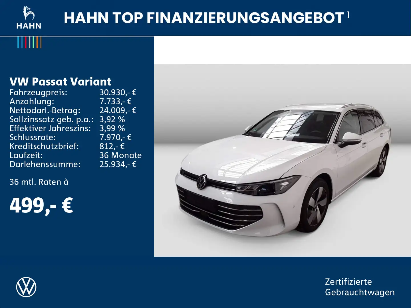 Volkswagen Passat Variant 1.5eTSI DSG Business LED 360° AHK Weiß - 2