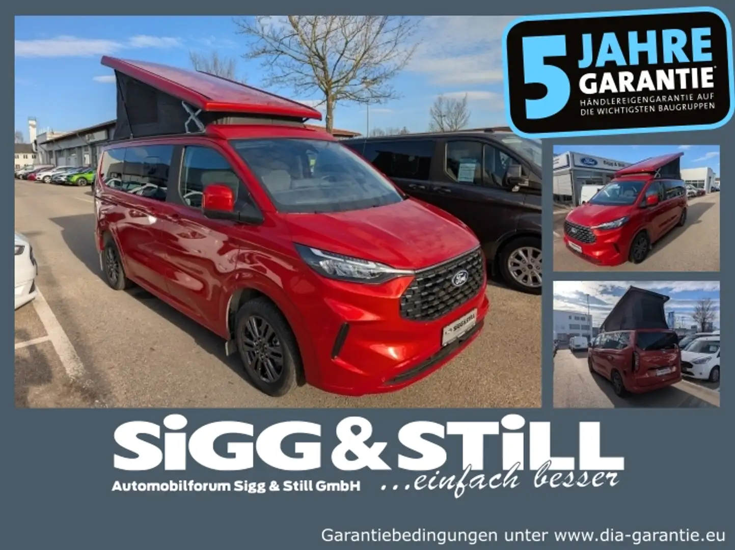 Ford Nugget Titanium 320 L1 Aufstelldach NEUES MODELL Rood - 1