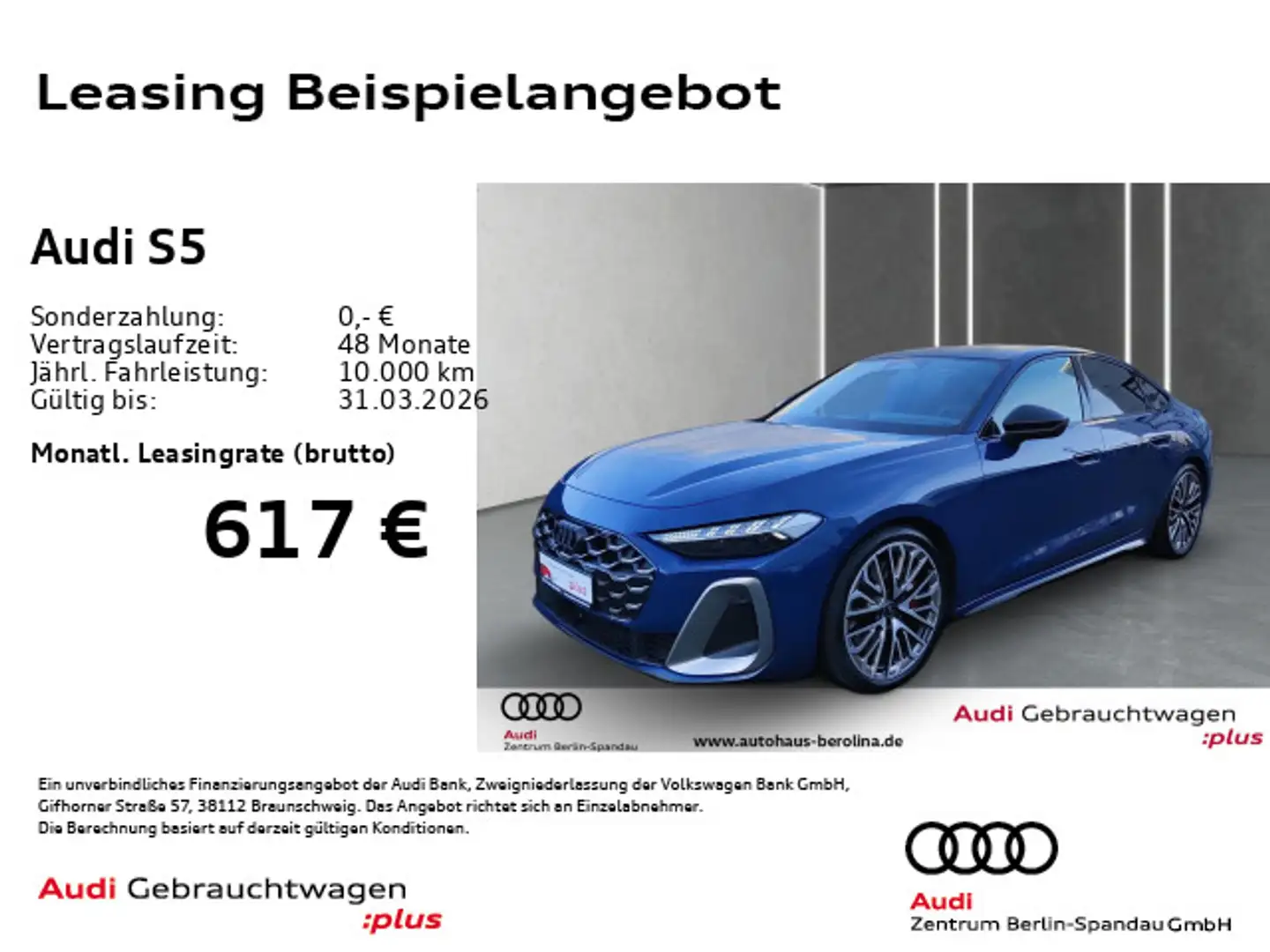 Audi S5 Lim. edition one *MATRIX*PANO*B&O*HuD*360°* Bleu - 1