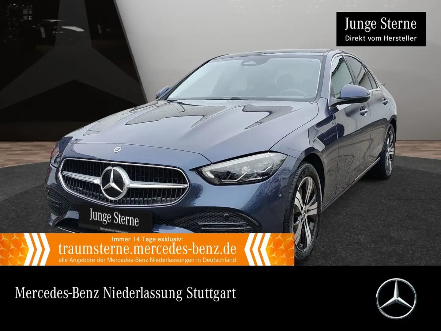 Mercedes-Benz C 300 e AVANTG+360+LED+BURMESTER+TOTW+KEYLESS+9G Bleu - 1