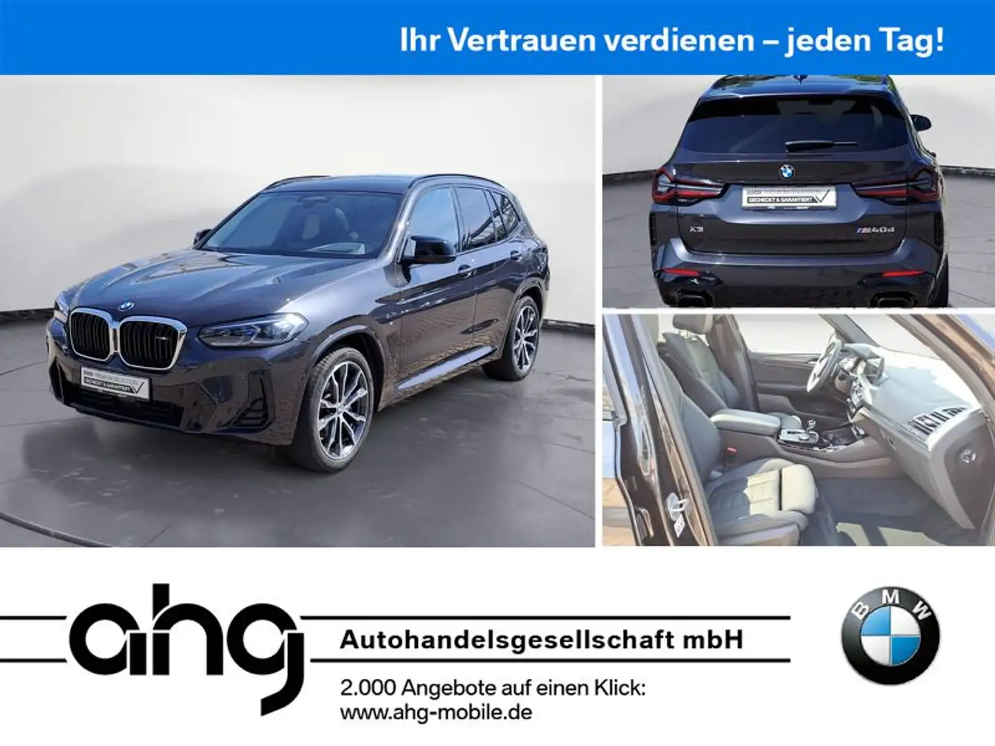 BMW X3 M d Innovationsp. Panorama Standhzg. AHK Grau - 1