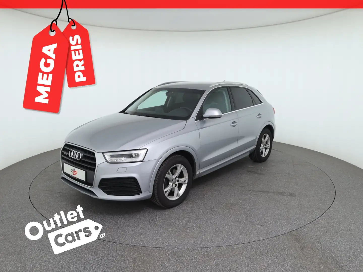 Audi Q3 2.0 TFSI Aut. quattro sport LED+NAV+LM+PDC+SHZ Silber - 1