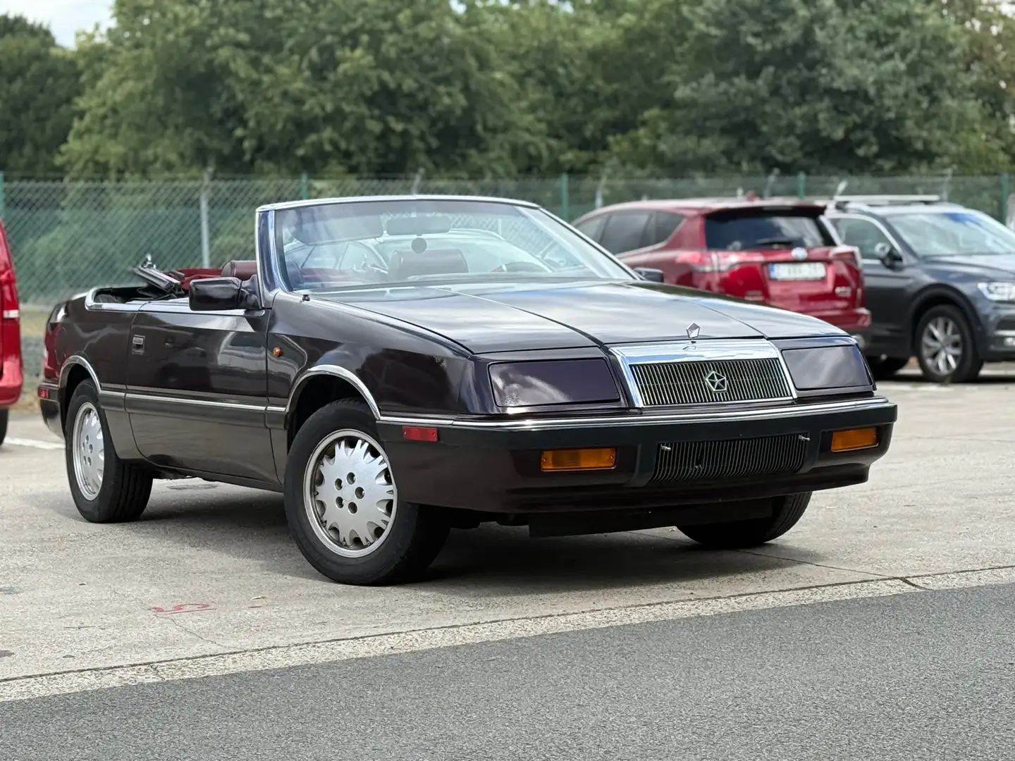 Chrysler Le Baron Le Baron 2.5 Turbo-140 pk-Cabriolet-Leder-Full Czerwony - 1
